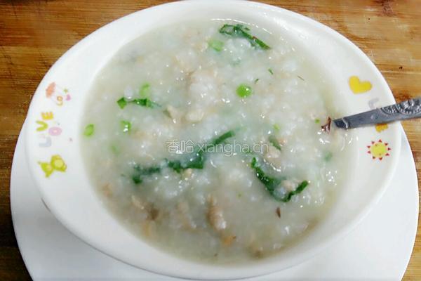 茶树菇青菜瘦肉粥的做法图解7