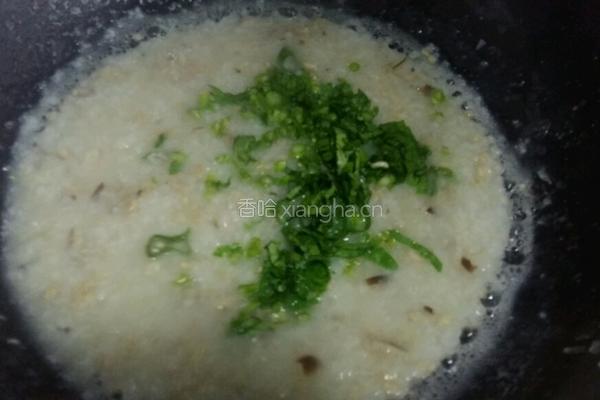 茶树菇青菜瘦肉粥的做法图解6