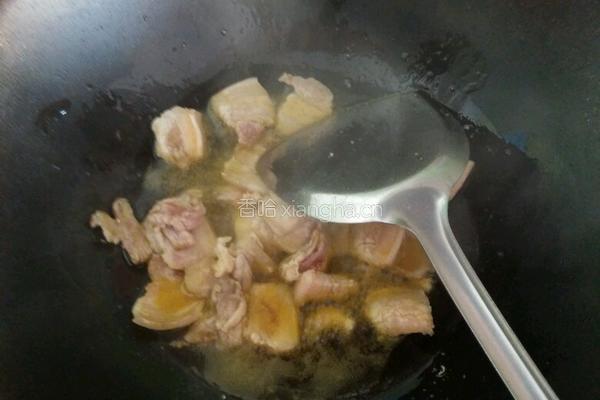 五花肉豆角焖面的做法图解2