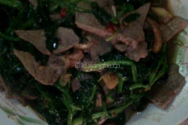 猪肝菠菜的做法图解6
