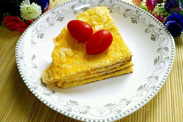 鸡蛋米饭饼的做法图解10