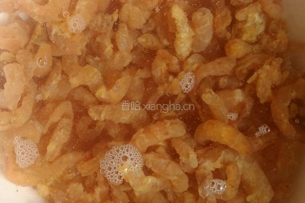 小油菜拌虾仁的做法图解2