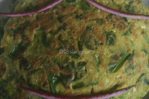 菠菜鸡蛋饼的做法图解10