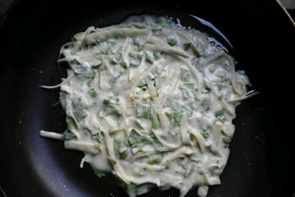 芹菜叶土豆丝煎饼的做法图解5
