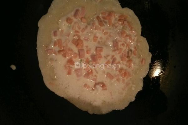 胡萝卜火腿煎饼的做法图解5