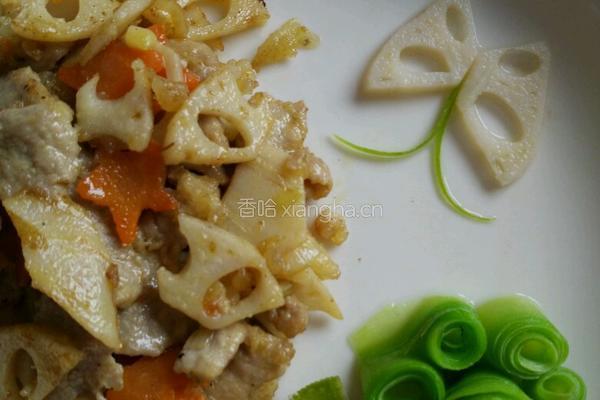 滑溜肉片炒藕的做法图解8