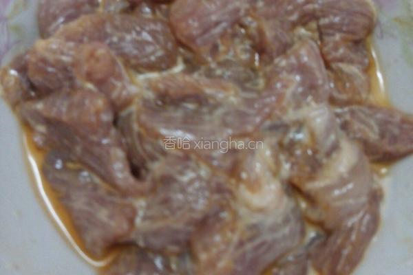 花菜肉片的做法图解3