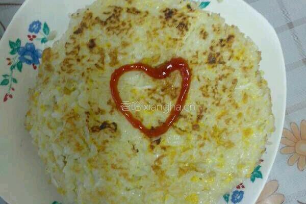 米饭鸡蛋饼的做法图解5