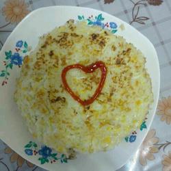 米饭鸡蛋饼的做法[图]