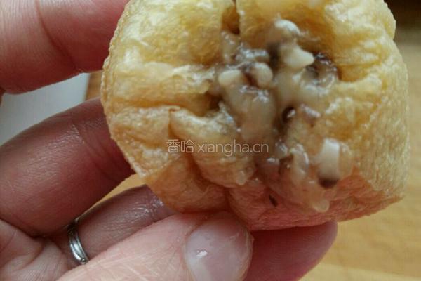 黄豆酱-香菇鸡肉酿豆腐的做法图解12