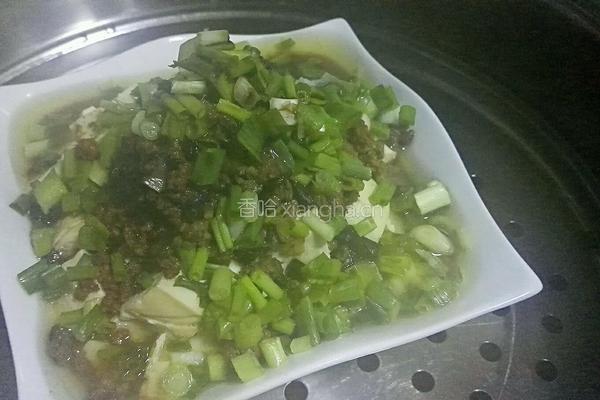 豆豉肉末蒸豆腐的做法图解8