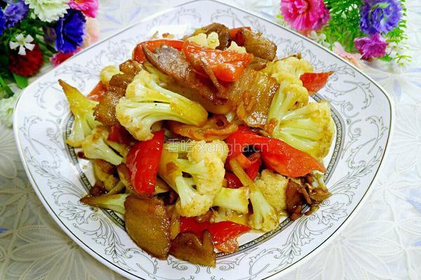 腊肉干煸菜花的做法图解10