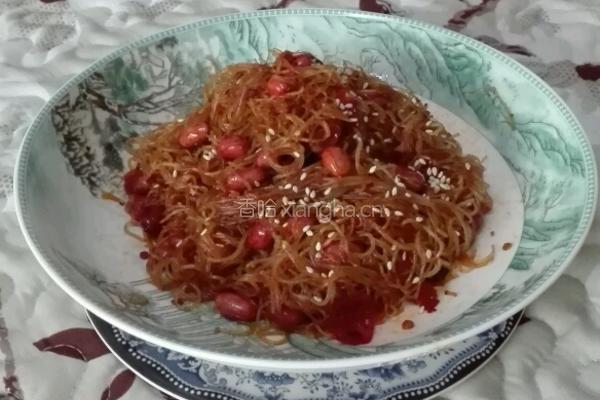 花生芝麻炒粉丝的做法图解11