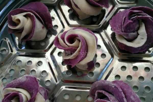 双色紫薯花馒头的做法图解14