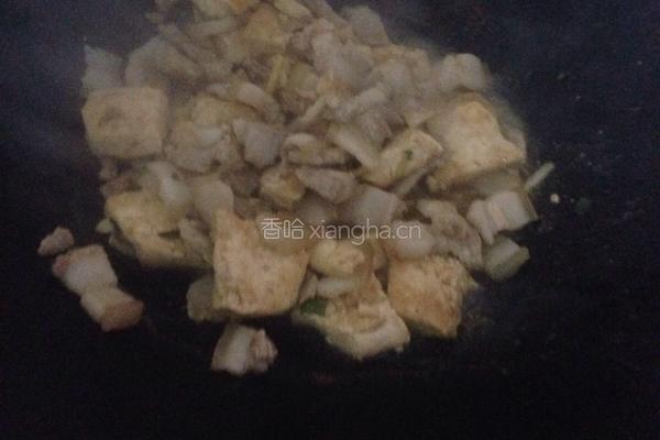 猪肉炒豆饼的做法图解5
