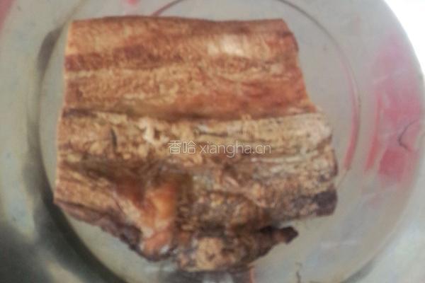腊肉炒棒菜的做法图解1