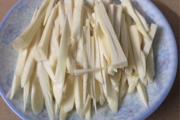 茭白肉丝的做法图解3