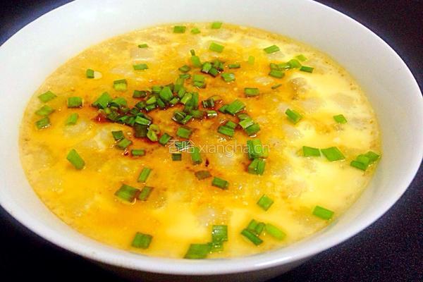肥膘蒸蛋羹