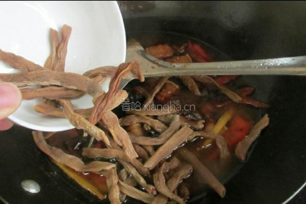 干豆角烧五花肉的做法图解7