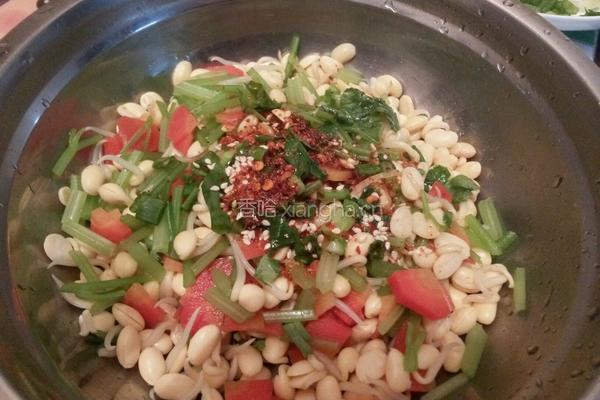 凉拌豆芽小芹菜的做法图解4