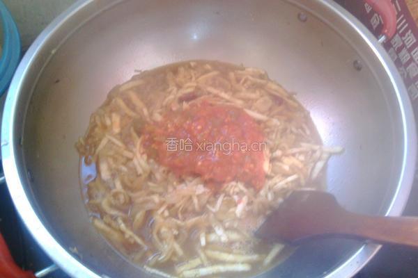 西红柿炒茄丝。的做法图解4