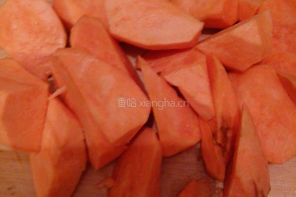 红薯绿豆沙的做法图解2
