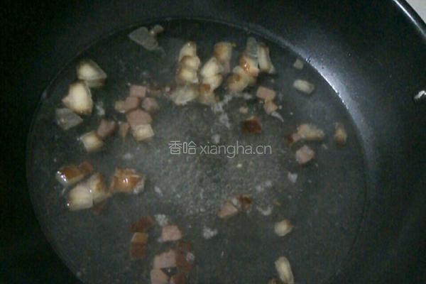 彩蔬腊味炒饭的做法图解5