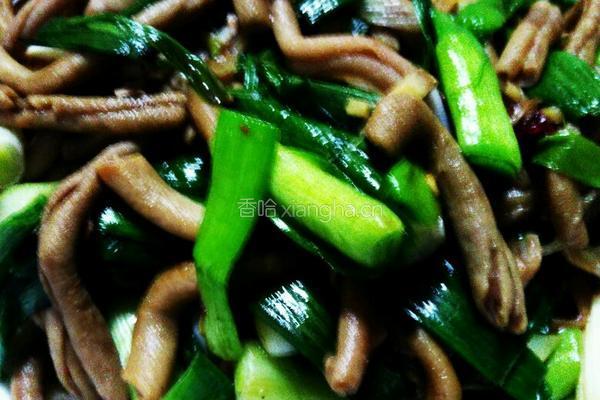 蒜苗炒鸭肠的做法图解9