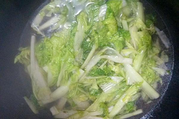 水煮白菜肉片的做法图解4