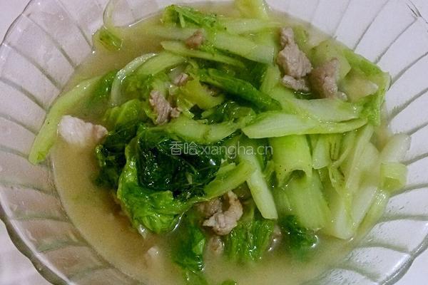 水煮白菜肉片的做法图解6