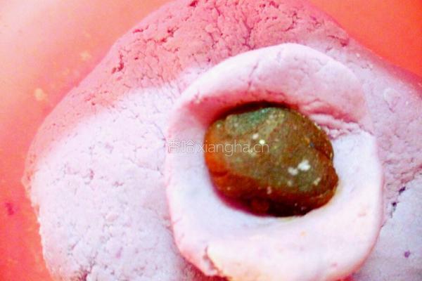 豆沙紫薯玫瑰花汤圆的做法图解8