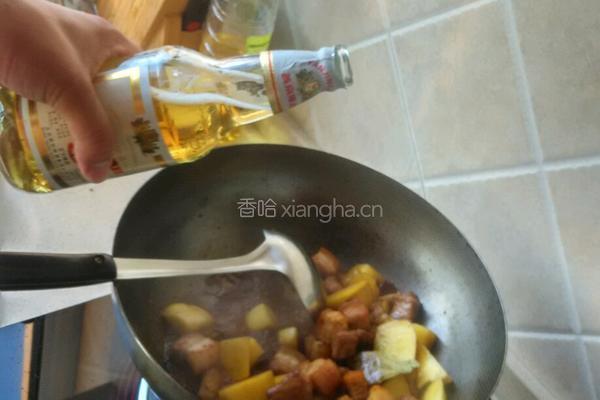 草菌酱油 红烧肉的做法图解3