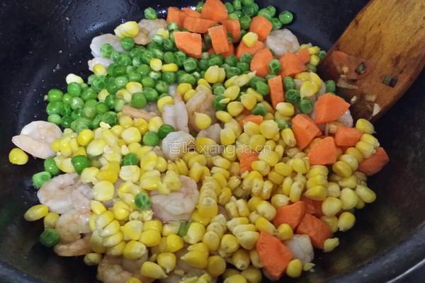 彩豆虾仁的做法图解4