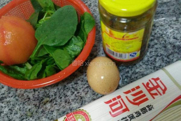 菠菜番茄鸡蛋盖浇面的做法图解1