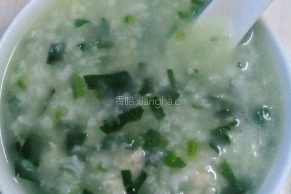 菠菜鸡蓉粥