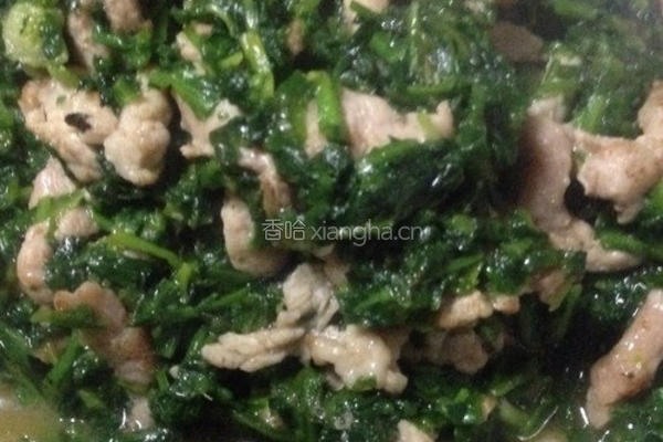 荠菜炒肉丝的做法图解6