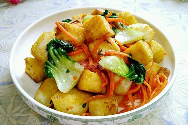 小白菜炒馒头的做法图解10