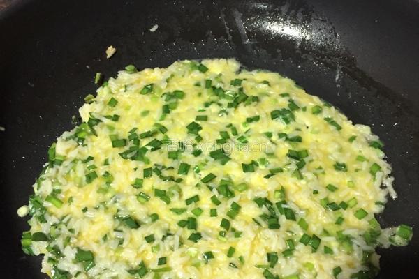 鸡蛋煎饭的做法图解5