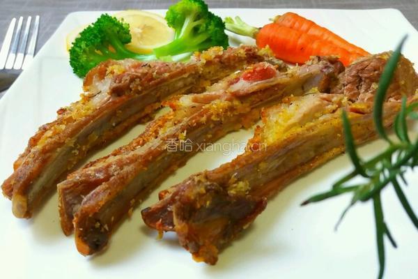 法式迷迭香烤羊排的做法图解12