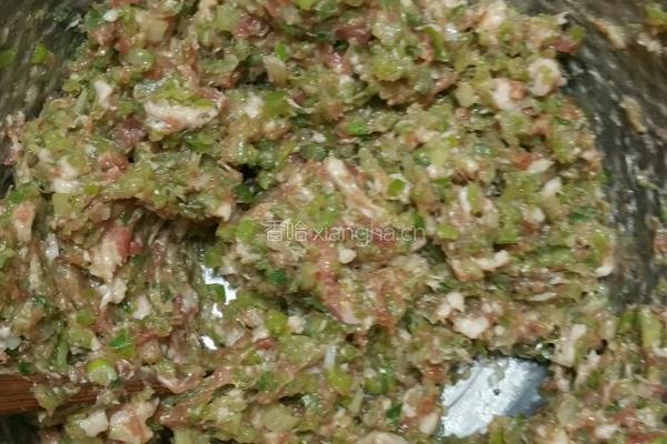 芹菜饺子汤饭的做法图解7