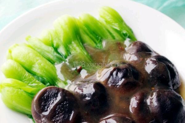 浇汁香菇青菜的做法图解8