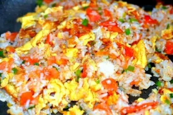 番茄鸡蛋炒饭的做法图解7