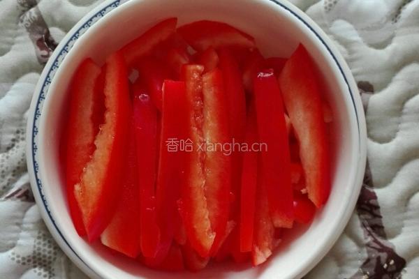 甜椒炒韭黄的做法图解3