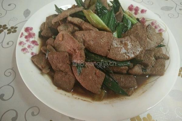 青蒜炒猪肝的做法图解6