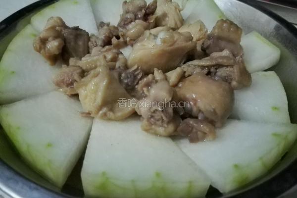 冬瓜蒸鸡的做法图解3