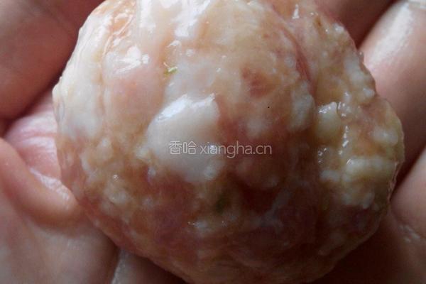 莲藕精肉丸子的做法图解7