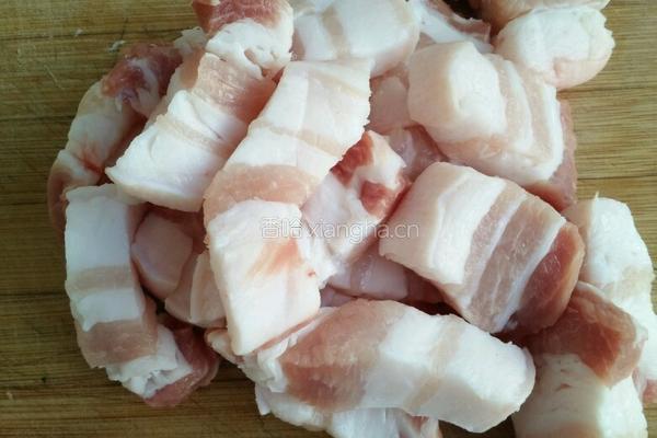 红烧肉炖豆角的做法图解1