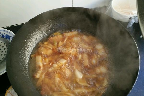 红烧肉炖豆角的做法图解5