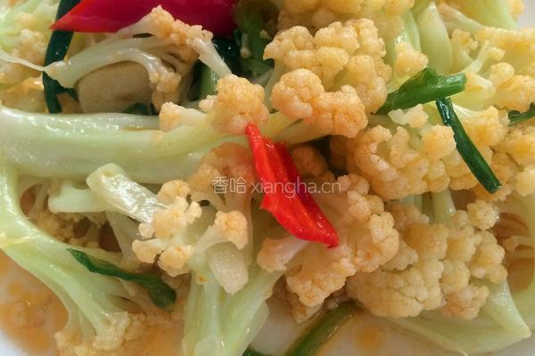 素炒花菜的做法图解9
