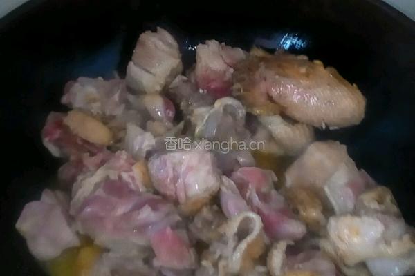土鸡炖蘑菇.粉条的做法图解3
